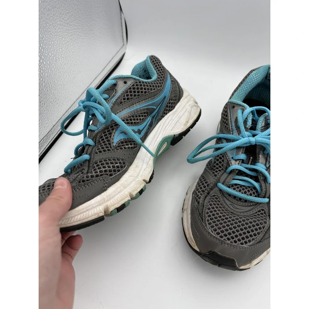 Saucony Shoes Womens Size 8.5 Gray Mesh Grid Athletic‎ Running Sneakers 61589